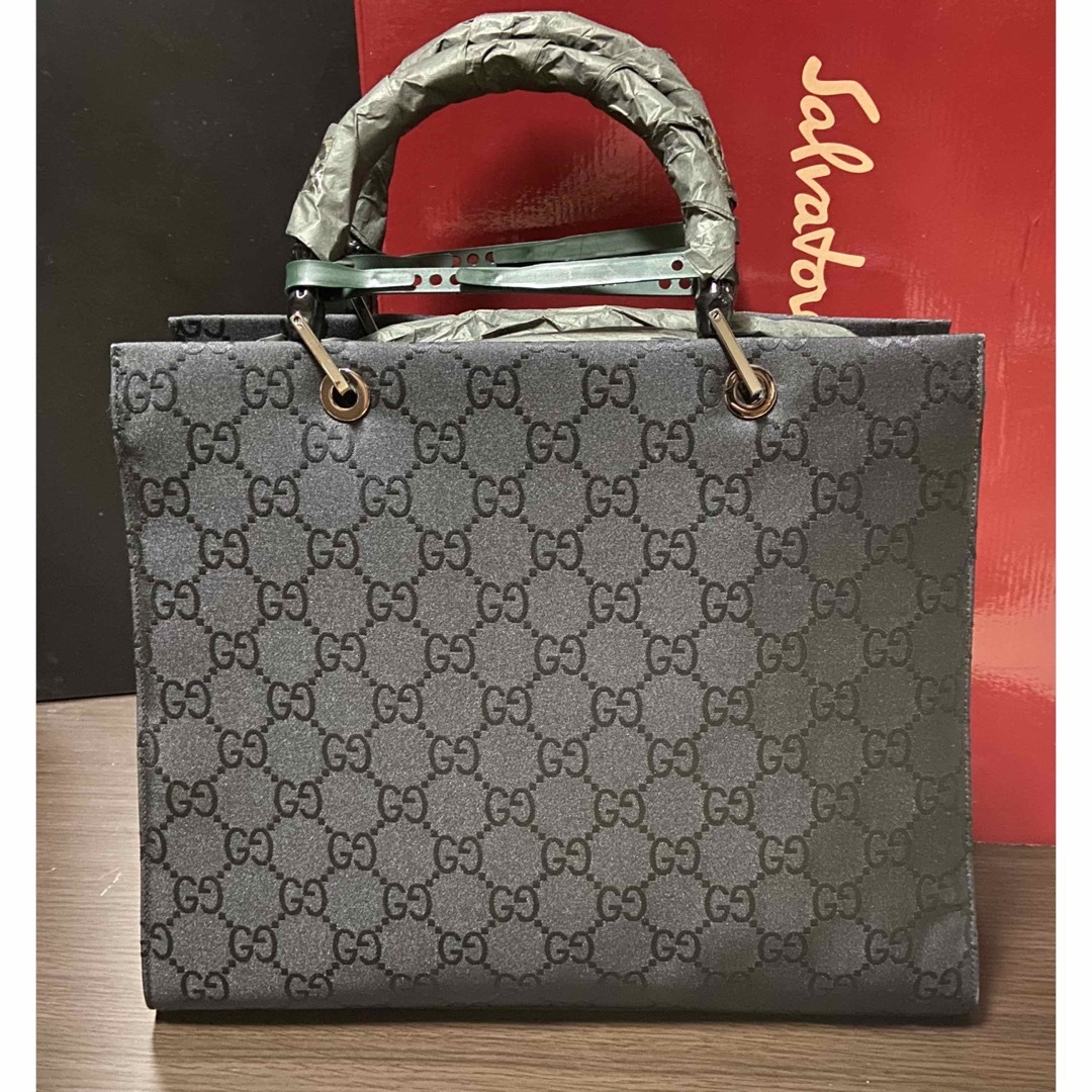 GUCCI 002・1010 バンブー ハンドバッグ トートバッグ GG-