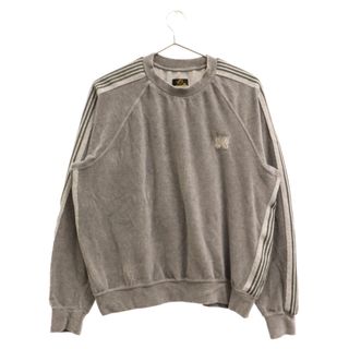 ニードルス(Needles)のNeedles ニードルス Track Crew Neck Shirt ロゴ刺繍トラッククルーネック トップス トレーナー グレー J0463(スウェット)