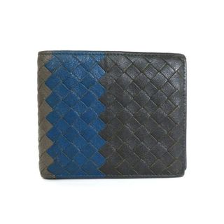 ボッテガ(Bottega Veneta) 折り財布(メンズ)（ブルー・ネイビー/青色系