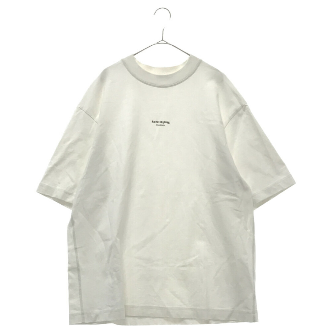 Acne Studios アクネ スティディオス REVERSE LOGO TEE リバースロゴプリント半袖Tシャツ ホワイト FN-MN-TSHI000138