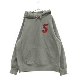 日本製/今治産 付属品あり!新品!supreme Sロゴ 肉厚パーカー グレー