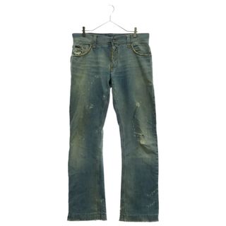 ドルチェアンドガッバーナ(DOLCE&GABBANA)のDOLCE & GABBANA ドルチェアンドガッバーナ Damaged Denim Pants ダメージ加工 デニムパンツ ボトムス インディゴ(デニム/ジーンズ)