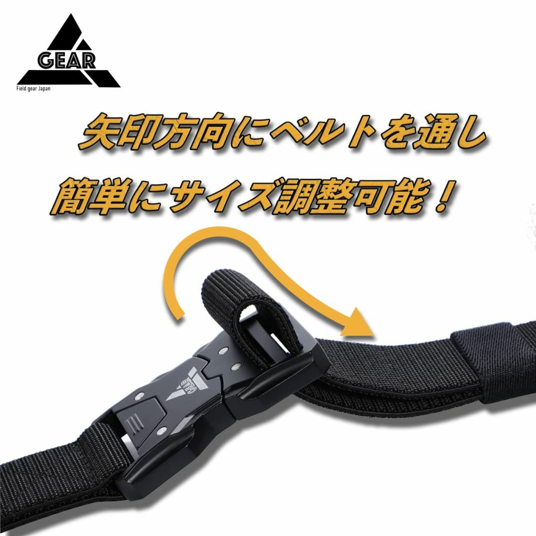 色: ブラック】Field gear Japan 新型 ワンタッチベルト サバの通販 by ...