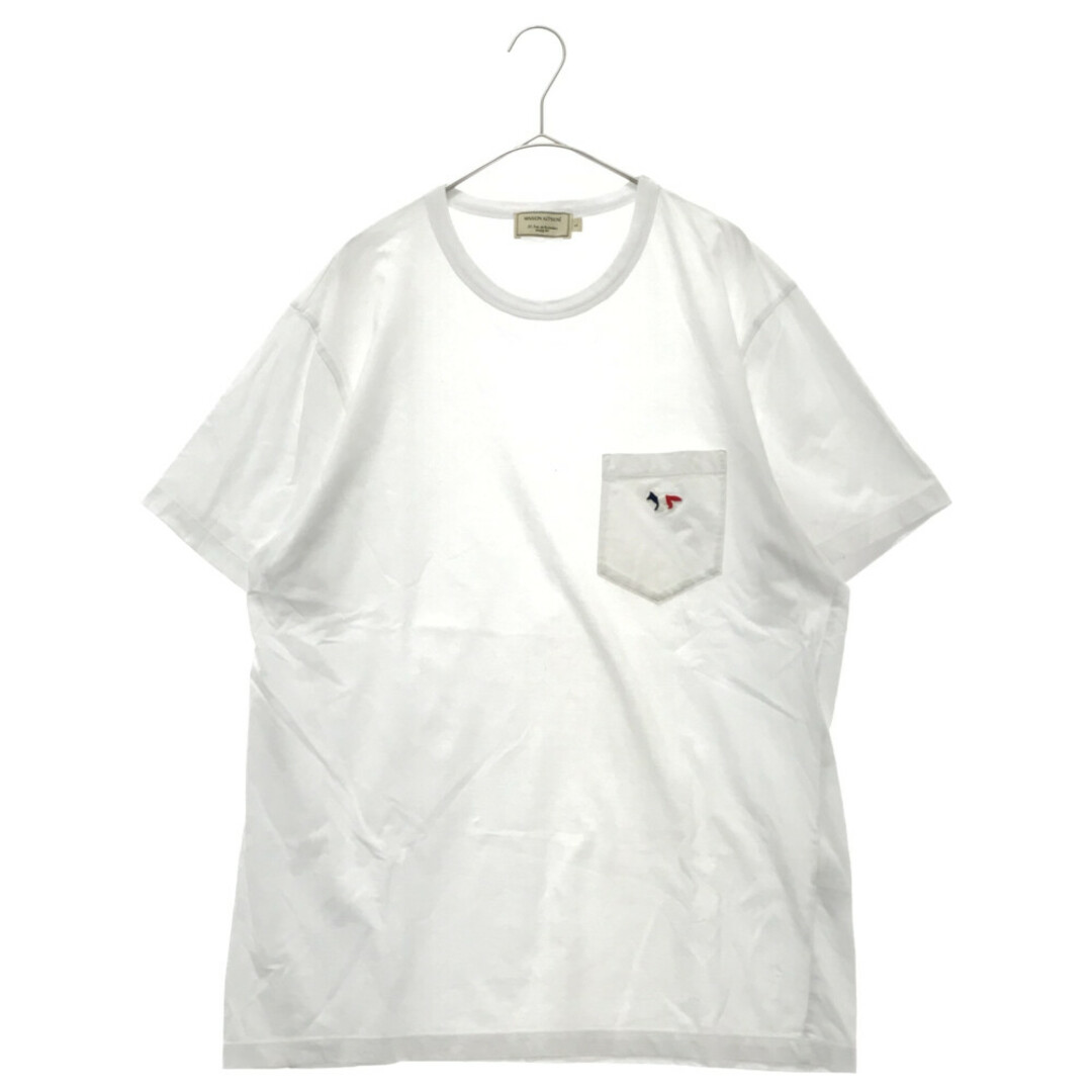 MAISON KITSUNE メゾンキツネ LOGO POCKET S/S TEE ロゴ刺繍 ポケット半袖Tシャツ カットソー ホワイト |  フリマアプリ ラクマ