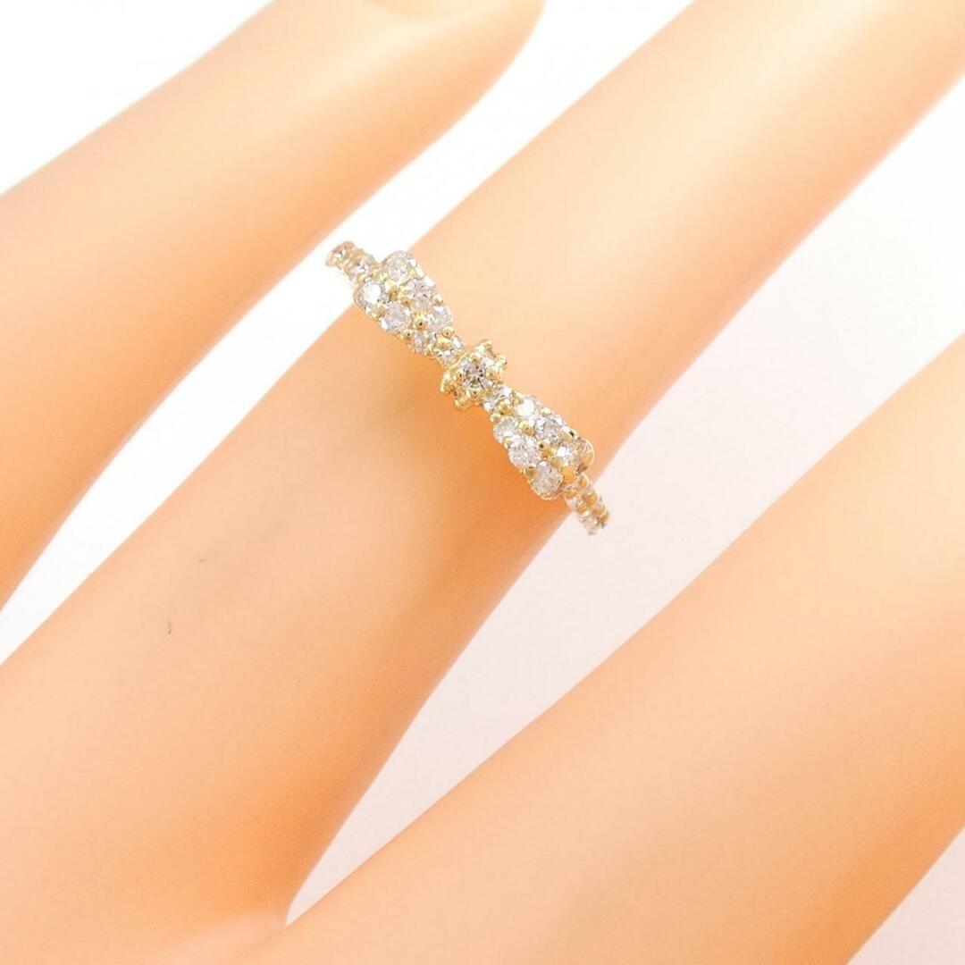 ポンテヴェキオ フラワー ダイヤモンド リング 0.35CT-