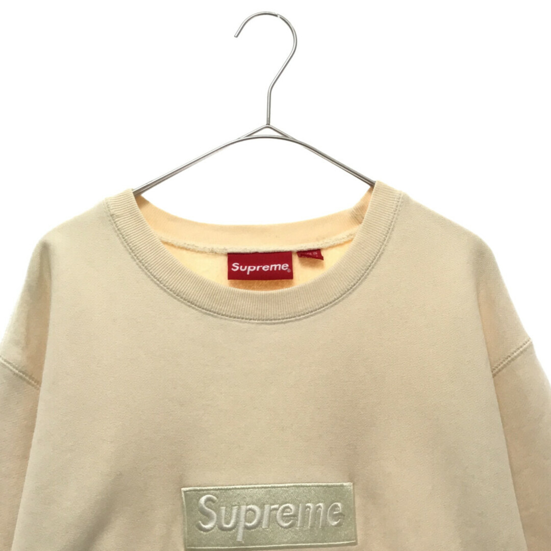 SUPREME シュプリーム 18AW Box Logo Crewneck ボックスロゴクルーネックスウェットトレーナー ベージュ