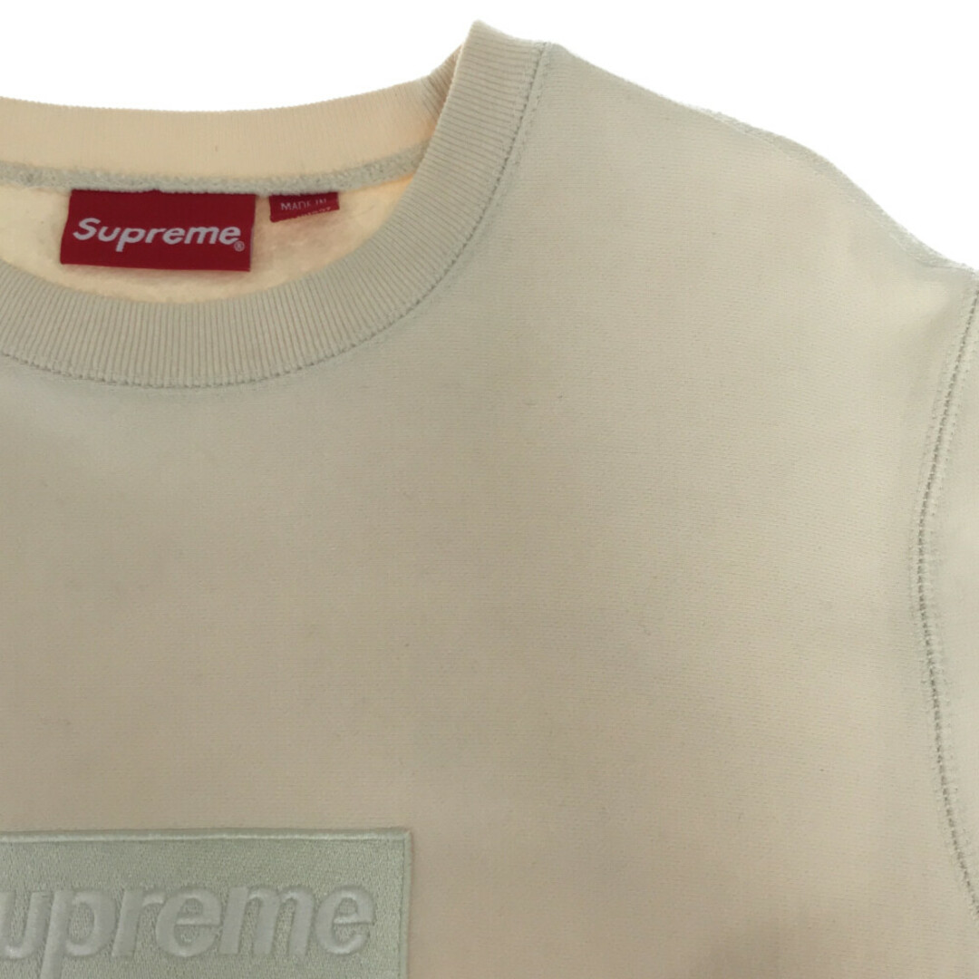 SUPREME シュプリーム 18AW Box Logo Crewneck ボックスロゴクルーネックスウェットトレーナー ベージュ