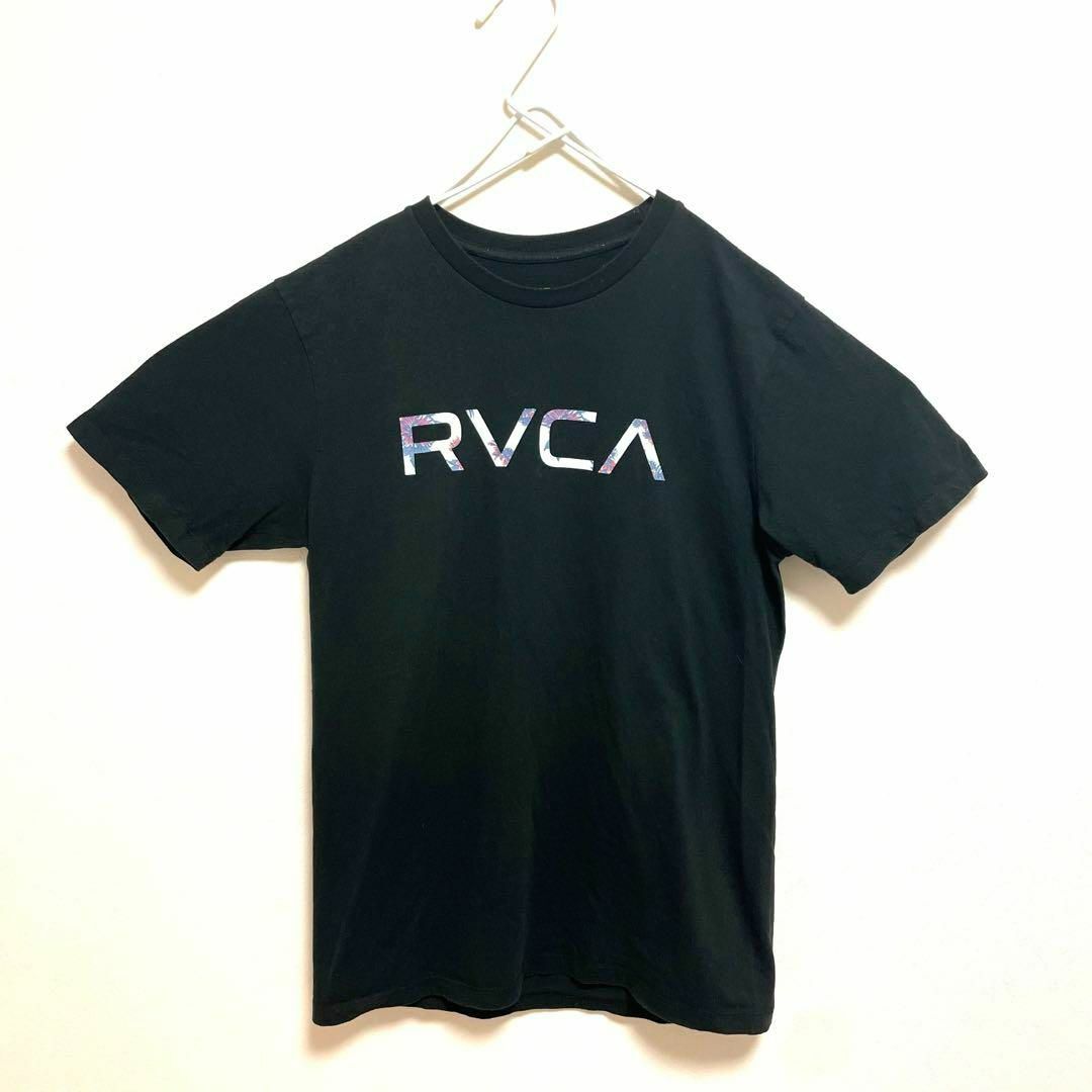 RVCA(ルーカ)のRVCA ルーカ　Tシャツ　ブラック　ロゴプリント　M相当 メンズのトップス(Tシャツ/カットソー(半袖/袖なし))の商品写真