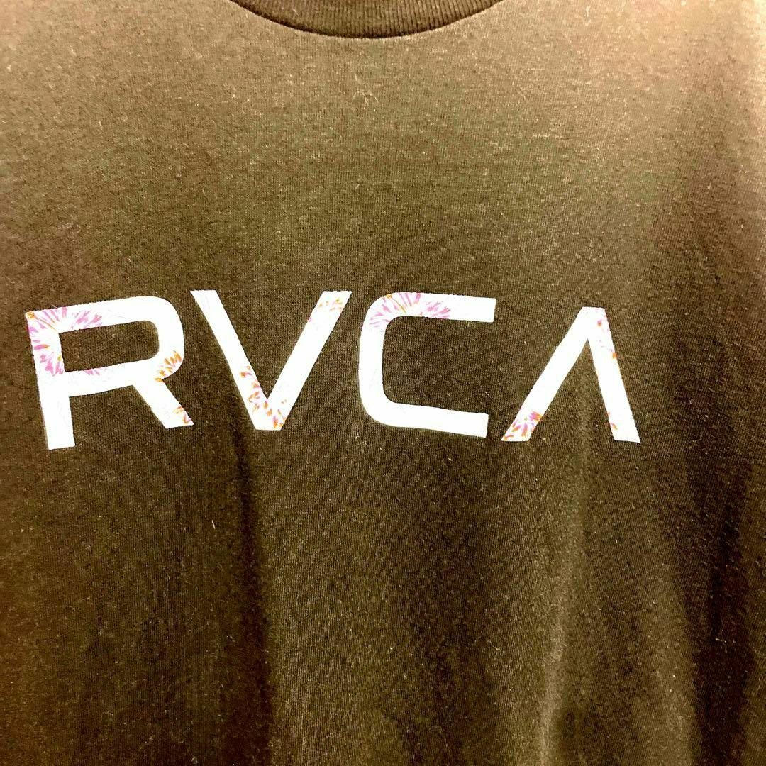 RVCA(ルーカ)のRVCA ルーカ　Tシャツ　ブラック　ロゴプリント　M相当 メンズのトップス(Tシャツ/カットソー(半袖/袖なし))の商品写真