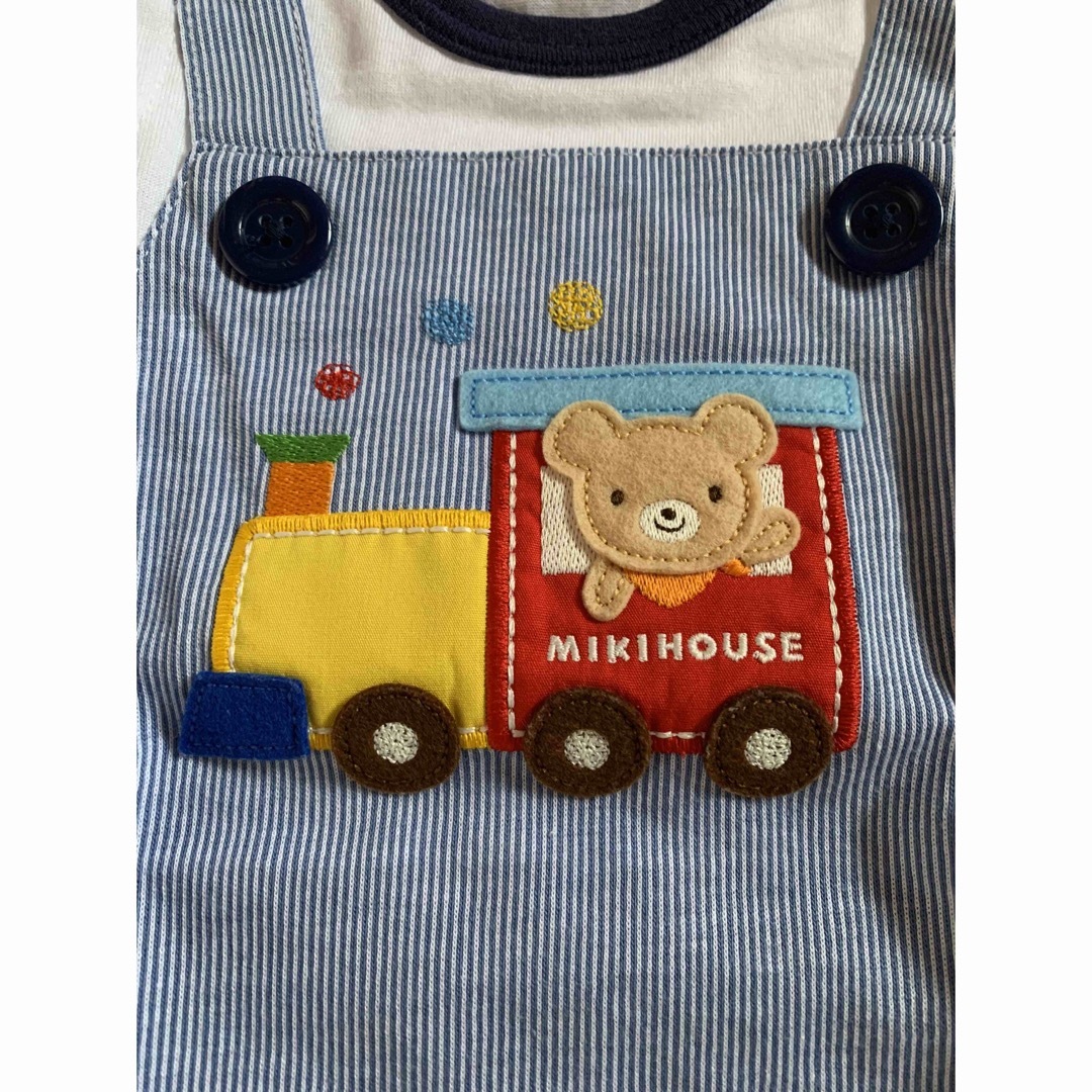 mikihouse(ミキハウス)のミキハウス　MIKIHOUSE ロンパース汽車 キッズ/ベビー/マタニティのベビー服(~85cm)(ロンパース)の商品写真