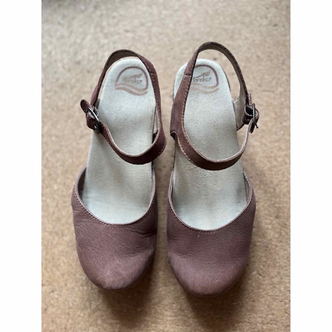 dansko ダンスコ サム 38 ブラウン レザーストラップサンダル 本革-