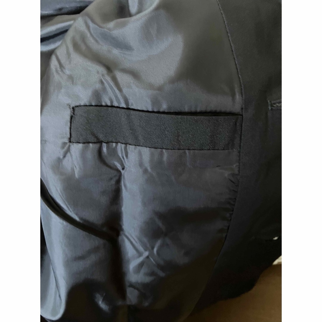 ステンカラーコート　薄手　黒　150サイズ キッズ/ベビー/マタニティのキッズ服男の子用(90cm~)(ジャケット/上着)の商品写真