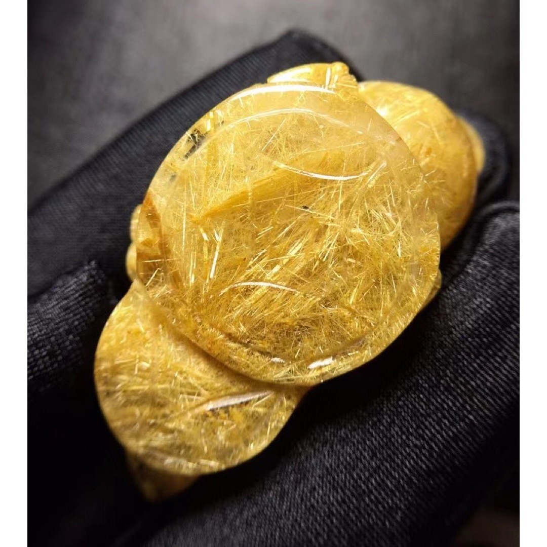 ⭐︎【天然】ゴールド ルチル クオーツ ルース 25g-