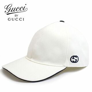 グッチ(Gucci)の4 GUCCI ホワイト インターロッキングG柄 キャップ size S(キャップ)