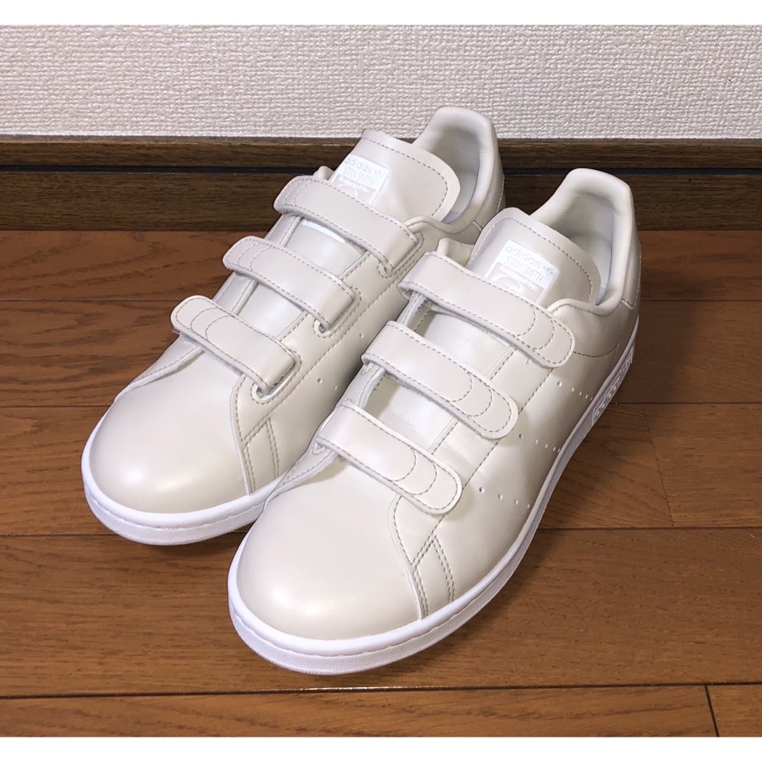 25cm 美品 adidas × emmi スタンスミス ベルクロ ベージュ 白 | フリマアプリ ラクマ