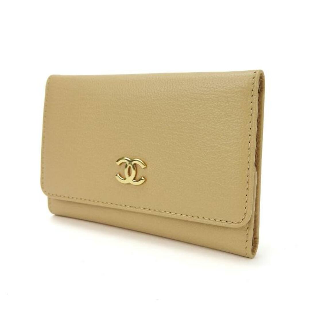 シャネル キーケース 6連 ココマーク レザー 革 ベージュ 7番台 シック レディース 女性 小物 CHANEL Kyecase Coco leather beige 1