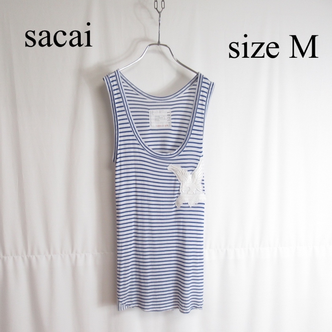 在庫処分・数量限定 sacai ロープ装飾タンクトップ サカイ ブラック 2