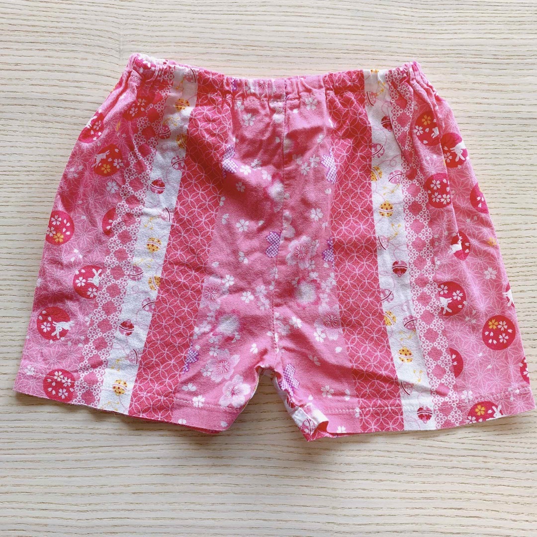 甚平 ベビー キッズ 90サイズ 女の子 キッズ/ベビー/マタニティのキッズ服女の子用(90cm~)(甚平/浴衣)の商品写真