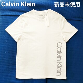 カルバンクライン(Calvin Klein)の新品★カルバンクライン Calvin Klein メンズ Tシャツ 丸首 白 Ｍ(Tシャツ/カットソー(半袖/袖なし))