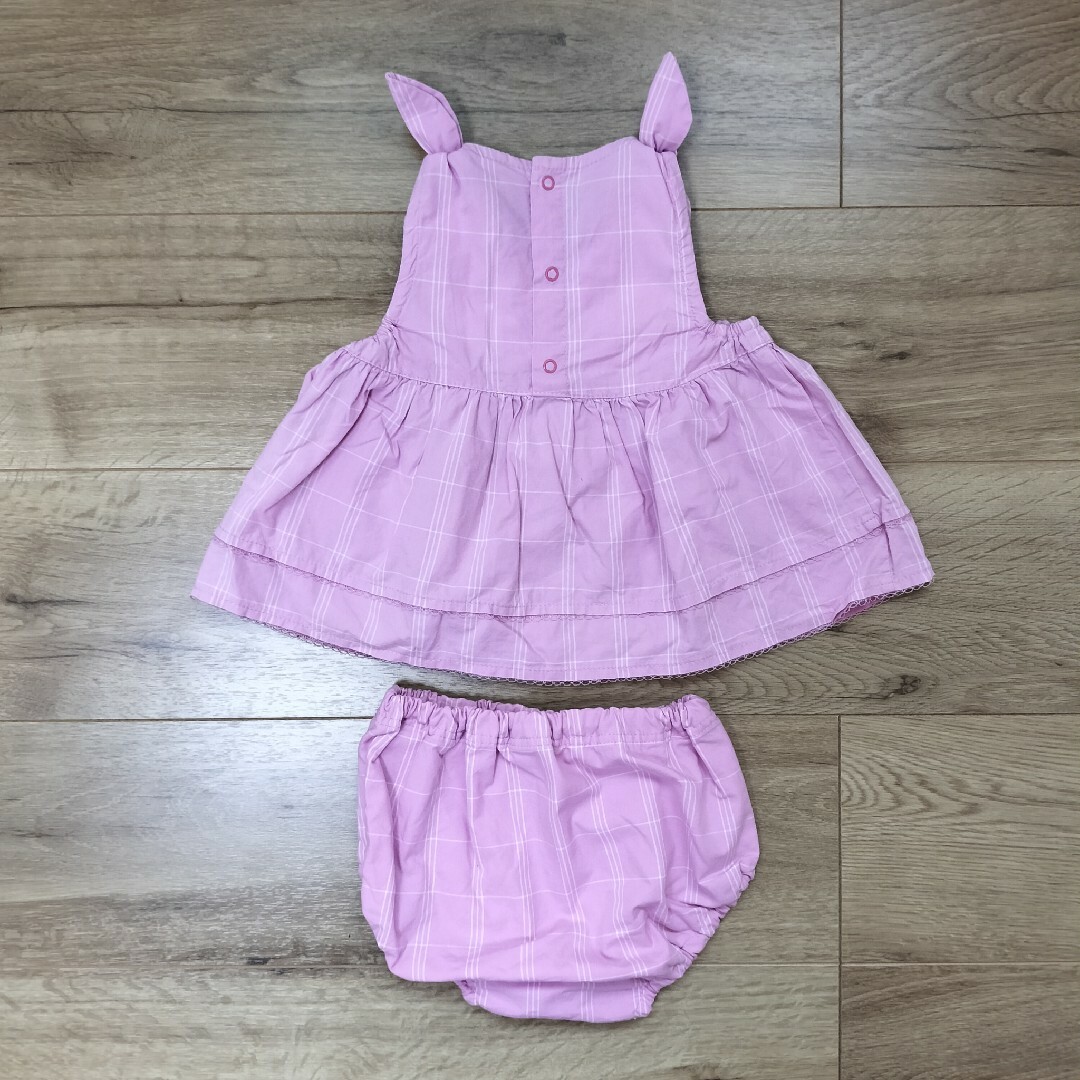 petit main(プティマイン)のベビー　セットアップ　女の子　petit main　80cm キッズ/ベビー/マタニティのベビー服(~85cm)(ワンピース)の商品写真