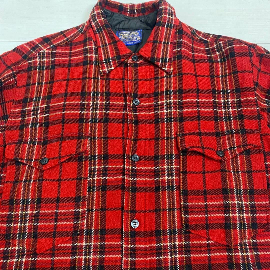 PENDLETON(ペンドルトン)のUSA製 Pendleton 60s ウールチェックシャツ ヴィンテージ L メンズのトップス(シャツ)の商品写真