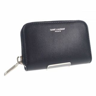 サンローラン(Saint Laurent)の【中古】【Sランク】 SAINT LAURENT サンローラン ファスナー付きコインパース 506522 小銭入れ レザー ブラック シルバー金具 財布 ギフト【ISEYA】(財布)