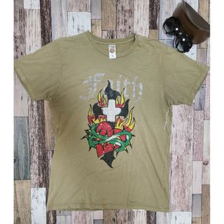 エドハーディー(Ed Hardy)の★激レア★エドハーディー　Ed Hardy FAITHラインストーンＴシャツ(Tシャツ/カットソー(半袖/袖なし))