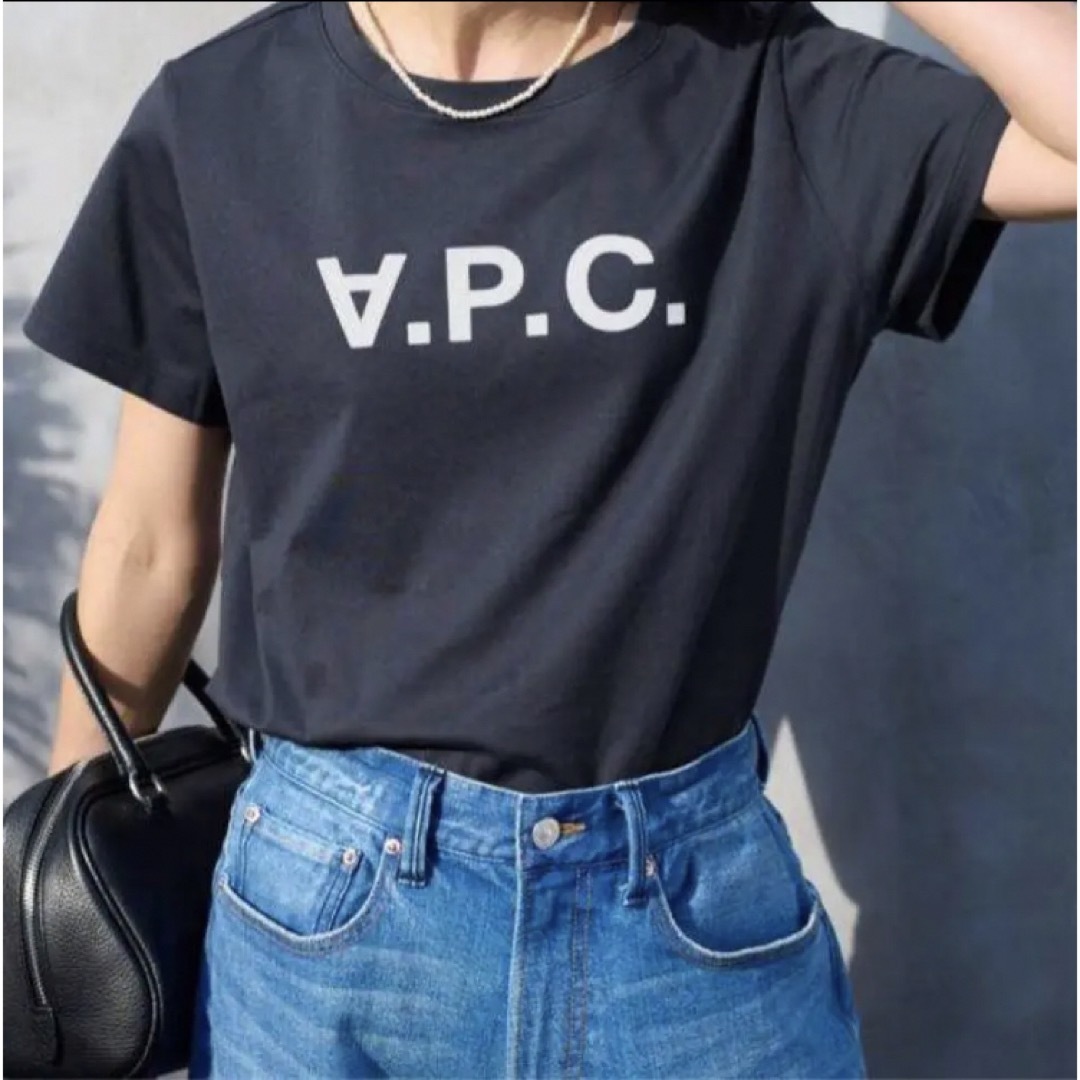 黒 A.P.C. V.P.C. アーペーセ ロゴTシャツ 男女兼用