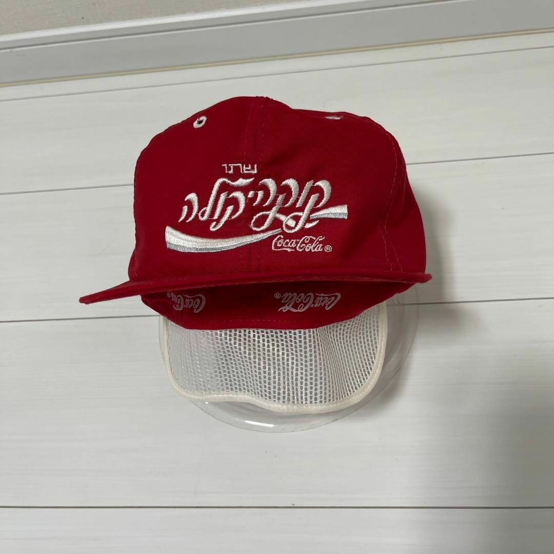 新品タグ付き USA製 コカコーラ 6パネルキャップ 刺繍ロゴ 80s レッド