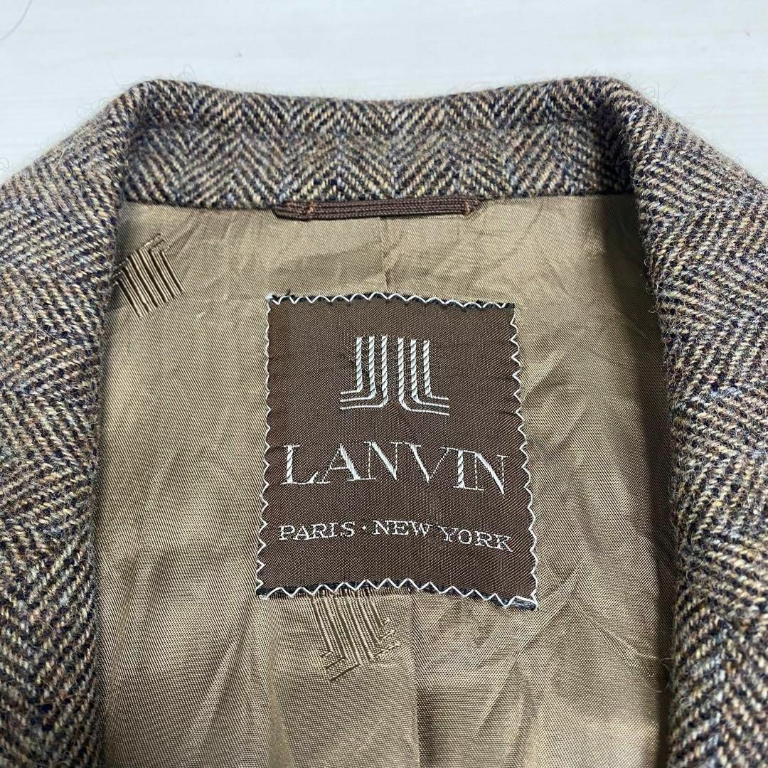 USA製 LANVIN ランバン 70s 2ボタン テーラードジャケット 茶タグ