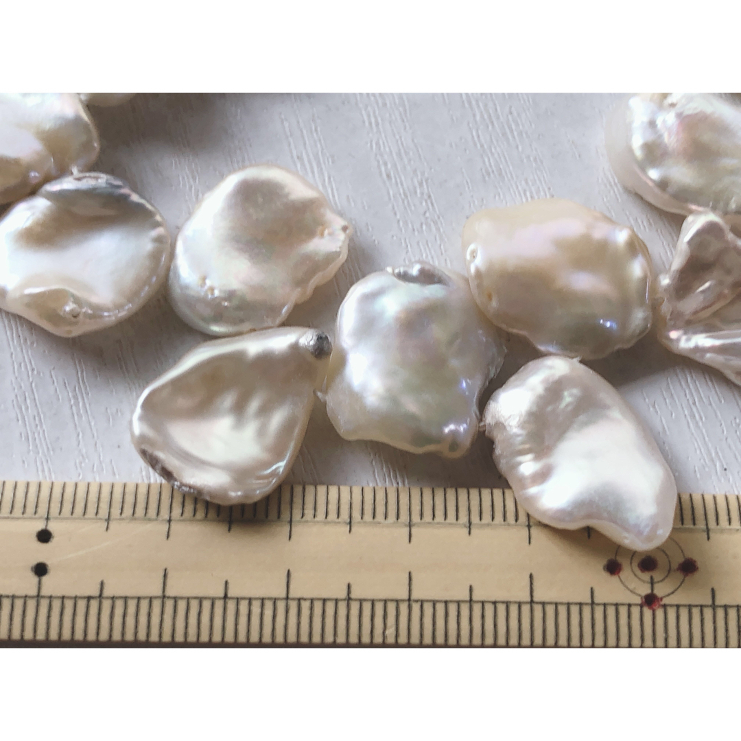 cc762/SALE!淡水パール◇超艶あり高級ケシ ピンクオレンジ系1連