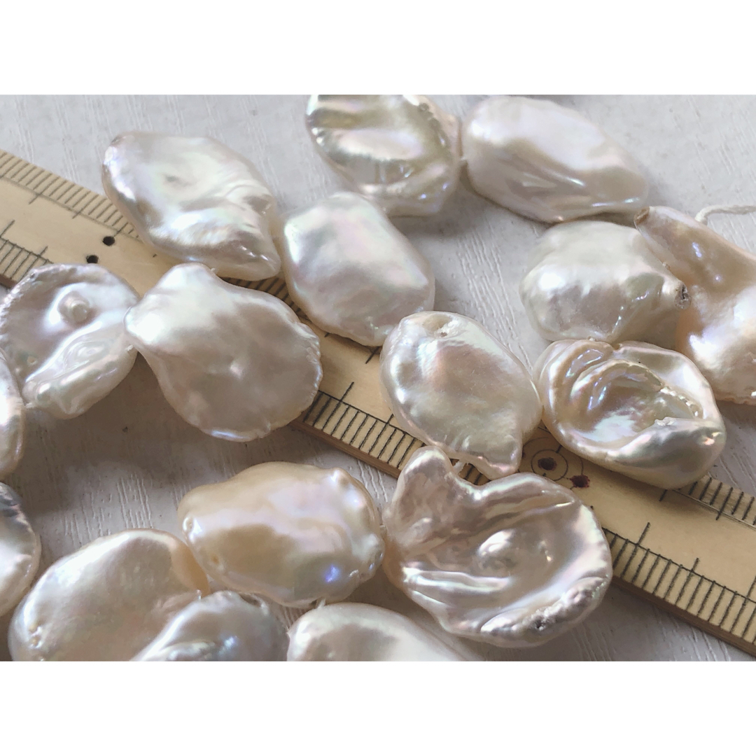 cc762/SALE!淡水パール◇超艶あり高級ケシ ピンクオレンジ系1連
