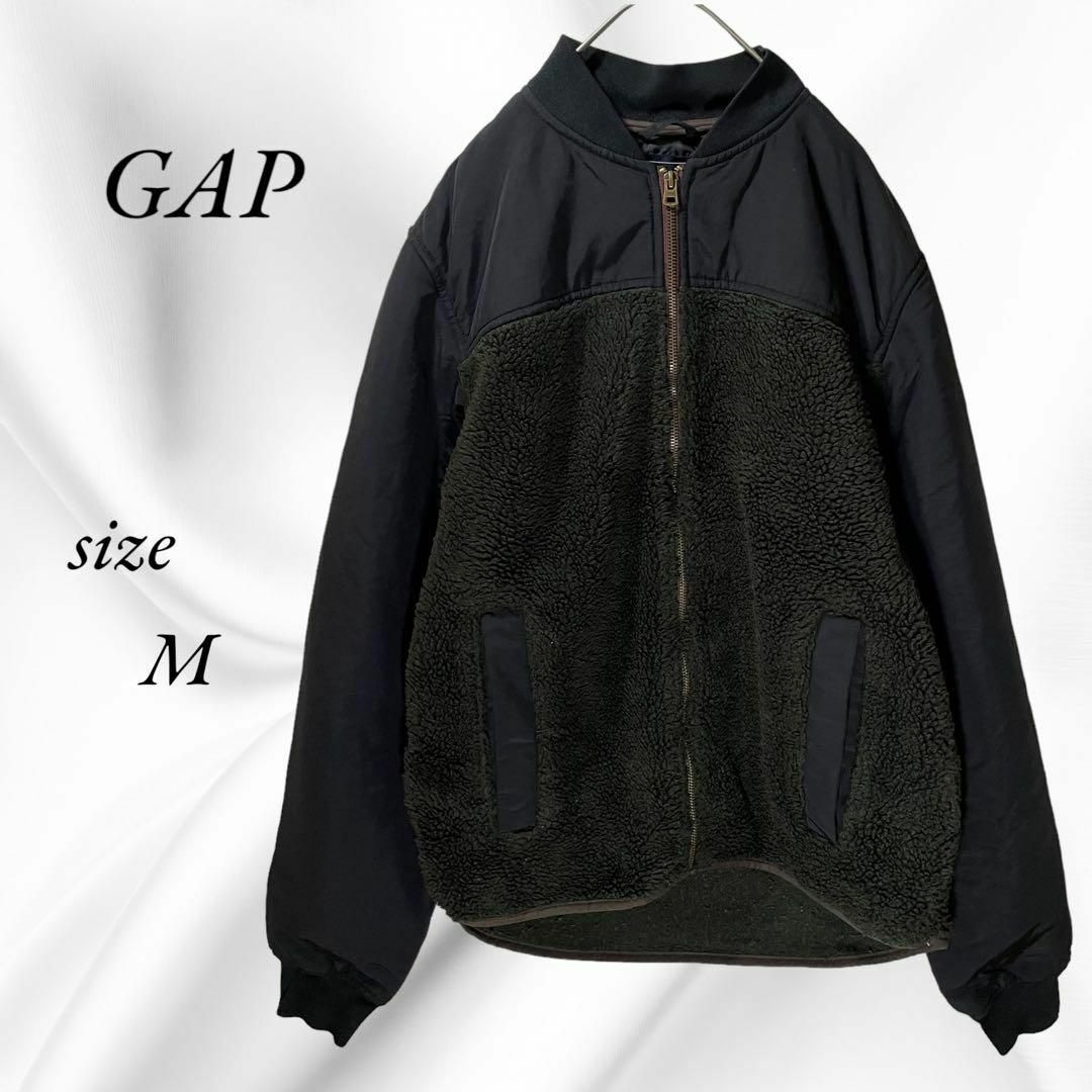 GAP ギャップ　ボア切り替えしアウター　ブルゾン　M | フリマアプリ ラクマ