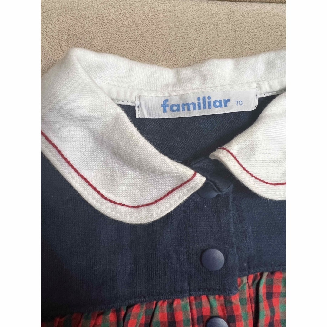 familiar(ファミリア)のファミリア　ロンパース 70cm 現行品 キッズ/ベビー/マタニティのベビー服(~85cm)(ロンパース)の商品写真