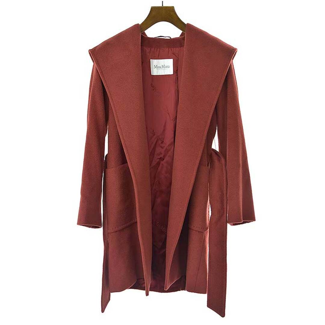 Max Mara - MaxMara マックスマーラ キャメルフーデッドラップコートの