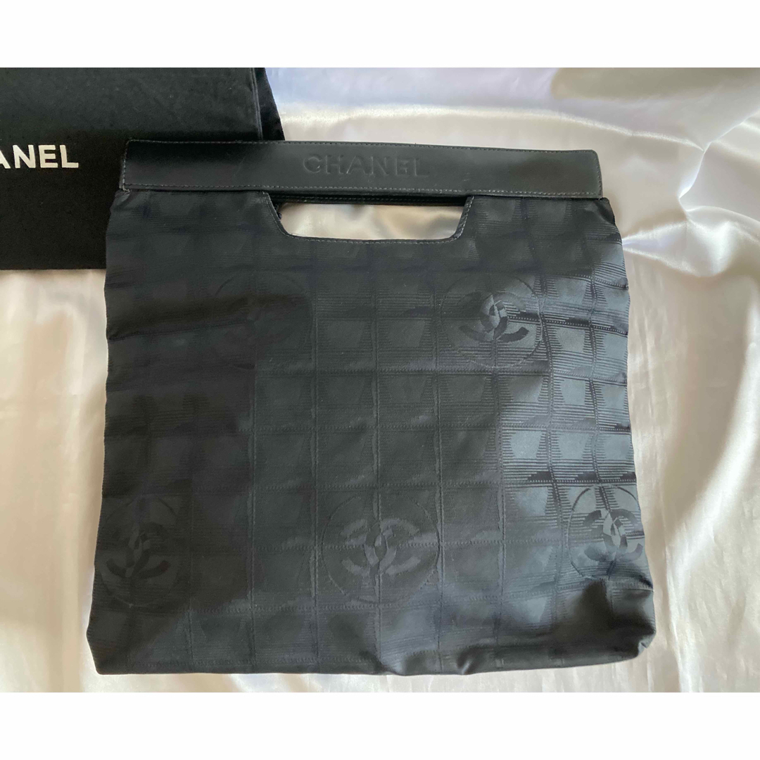 美品 シャネル CHANEL ニュートラベルライン ブラック ハンドバッグ