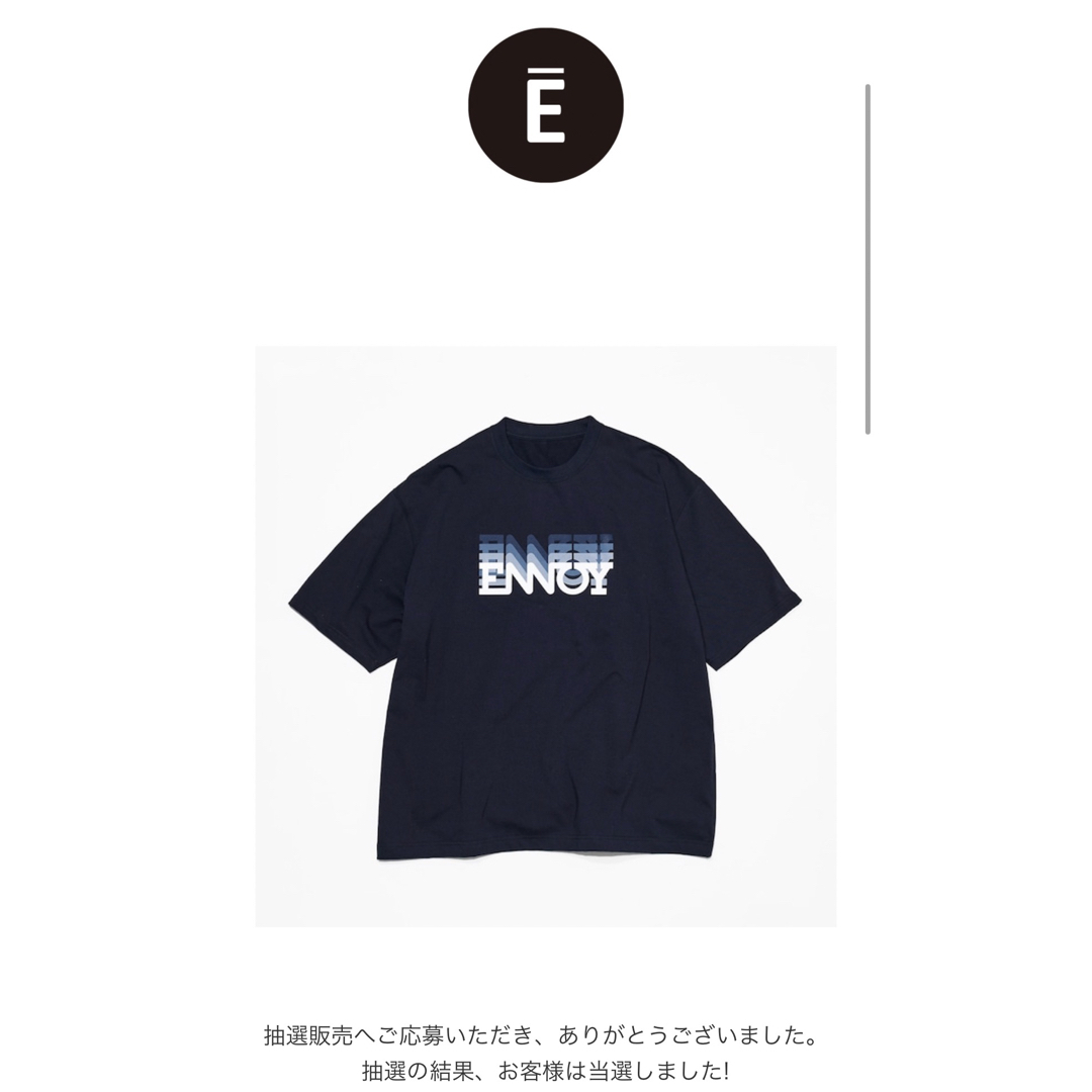 ennoy ELECTRIC LOGO GRADATION ブラック Tシャツ