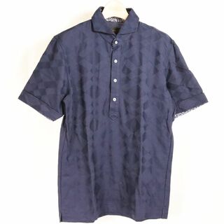 メンズビギ(MEN'S BIGI)のメンズポロシャツ（MENSBIGI）紺色　サイズ3　メンズビギ(Tシャツ/カットソー(半袖/袖なし))