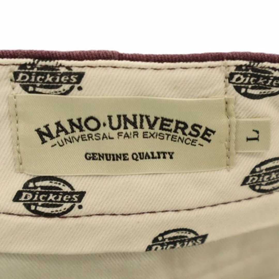 Dickies(ディッキーズ)のディッキーズ ナノユニバース コラボ ロゴワッペン チノショートパンツ L レッド Dickies NANO UNIVERSE メンズ 【中古】  【230711】 メンズのパンツ(ワークパンツ/カーゴパンツ)の商品写真