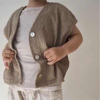 韓国子供服 Nunubiel / walnut vest XS 80サイズ(その他)