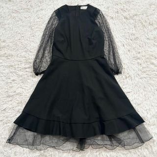 RED VALENTINO ノースリーブワンピース シースルー ドット フリル