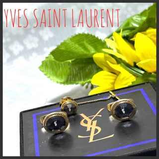 イヴサンローラン(Yves Saint Laurent)のYVES SAINT LAURENT タイピン カフス  ゴールド ロゴ入り(ネクタイピン)