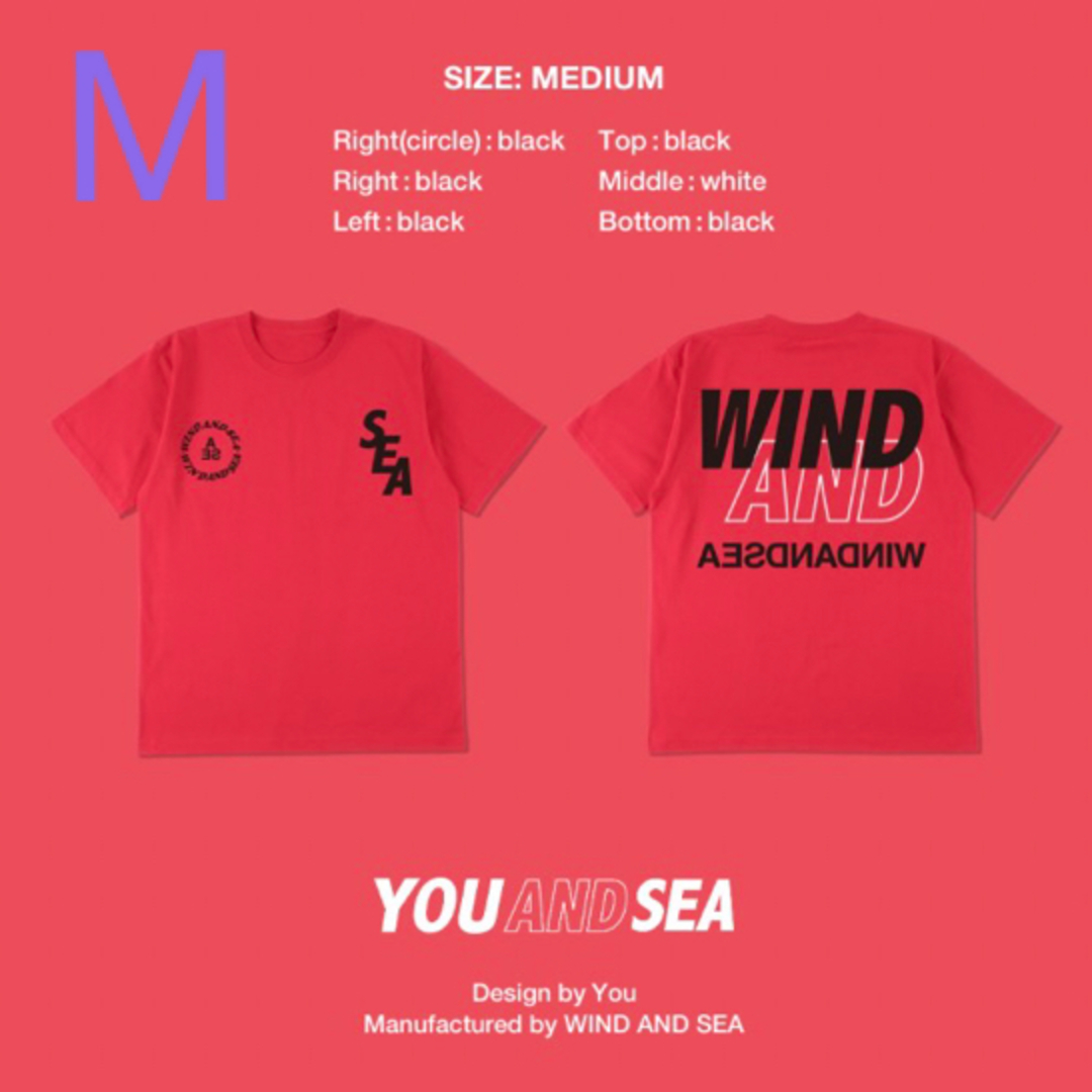 WIND AND SEA Y&S WDS CUSTOM TEE RED
