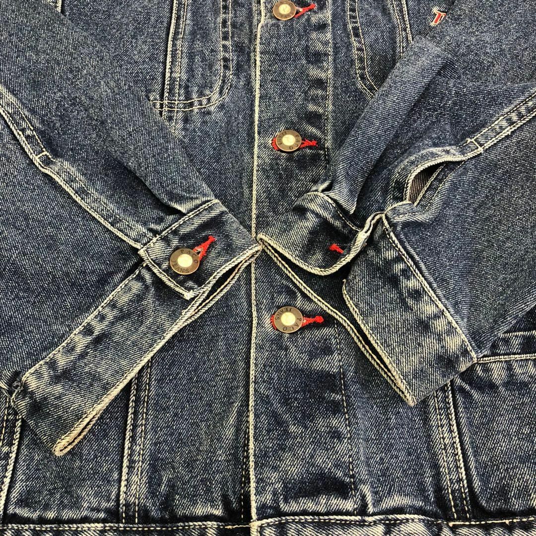 メンズpaco jeans 90s デニムジャケット ヴィンテージ 刺繍ロゴ XL相当