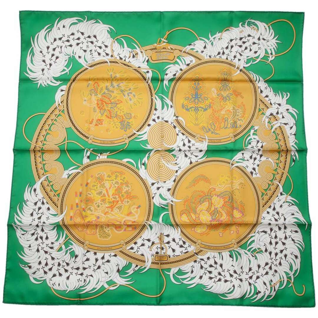 エルメス スカーフ カレ90 刺繍が織りなす伝説 Legende Brodee シルク