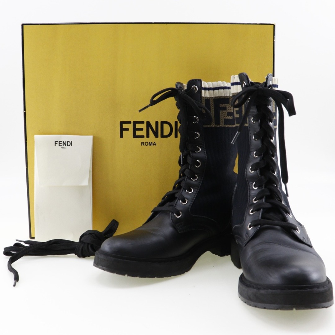 フェンディFENDI ストレッチファブリックブーツ　美品