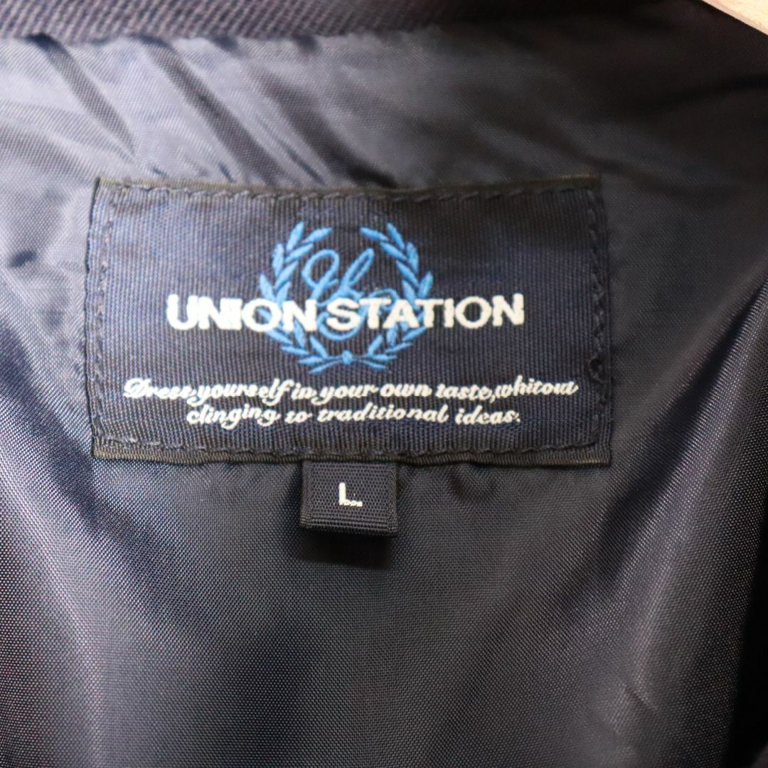 UNION STATION(ユニオンステーション)のメンズダウンアウター（UNION STATION）紺色　L ユニオンステーション メンズのジャケット/アウター(ダウンジャケット)の商品写真