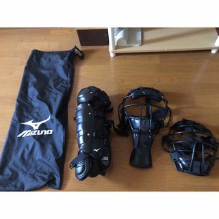 ミズノ(MIZUNO)のミズノ 少年軟式野球 J.S.B.B キャッチャー 防具4点セット ブラック(防具)