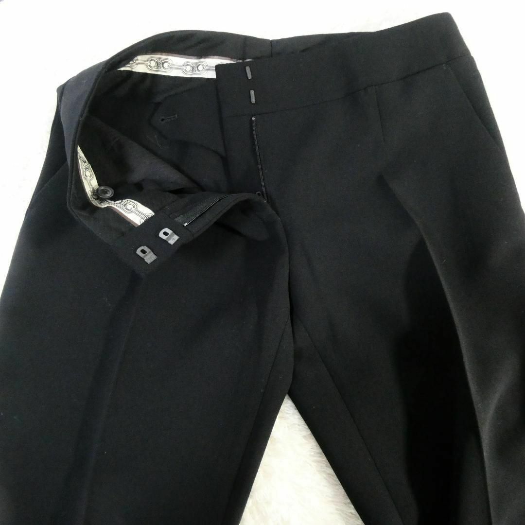 美品 セリーヌ トリオンフ 厚手 ストレッチ ストレート パンツ