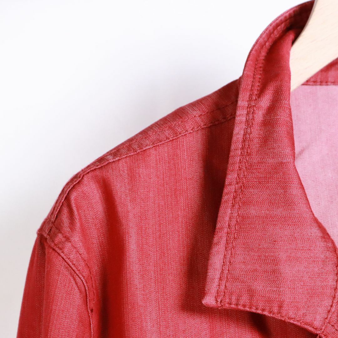 NICOLE(ニコル)のメンズジャケットシャツ（NICOLE）赤色　サイズ50 ニコル メンズのトップス(シャツ)の商品写真